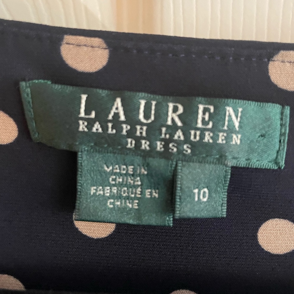 Lauren Ralph Lauren Navy and Beige Dress